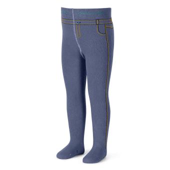 Baby Jungen Strumpfhose gemustert, mittelblau 