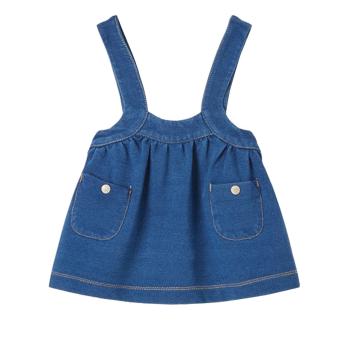 Baby Mädchen KLeid, Jeanslook, jeansblau - 1.901 