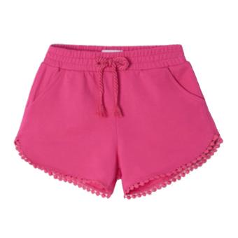 Mädchen Shorts, kurze Hose, elastischer Bund, einfarbig, pink - 607p 