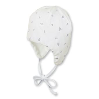 Baby Mädchen Mütze glitzernde Dreiecke, weiß -  1401870 
