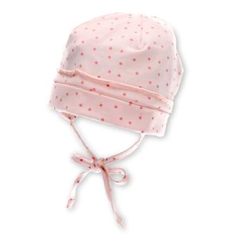 GOTS Beanie Esel Emmi Girl mit Bindeband und Punkten, rosa - 4002210 