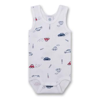 Jungen Baby Body ohne Ärmel, weiß "Autos" - 322608 