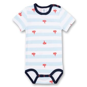 Baby Jungen Body kurzarm 100% Bio Baumwolle "rote U-Boote", hellblau - 323074 