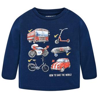 Jungen Shirt mit langen Ärmeln Automotiv, dunkelblau - 2.028db 