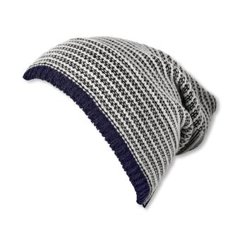 Sterntaler-Kinder-Jungen-Wintermütze Beanie Strick aus Baumwollflecce gemustert gestreift, schwarz - 4722154 