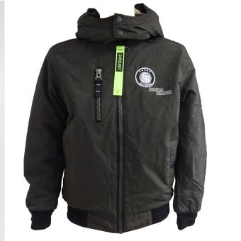 Outburst Jungen Winterjacke Funktionsjacke mit Kapuze wasserabweisend 10.000 mm Wassersäule atmungsaktiv winddicht "Logo 68 Est", olivgrün - 6829104 