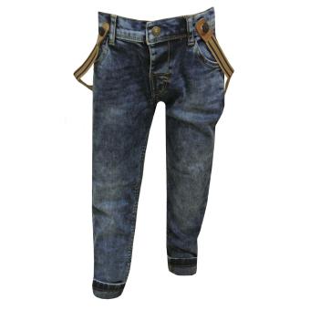 Jeans Jungen mit Hosenträgern, jeansblau 