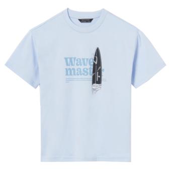 Mayoral Jungen T-Shirt mit Frontprint "Wave Master" aus 100% Baumwolle, blau - 6084 