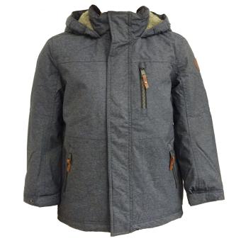 Outburst Jungen Winterjacke gefüttert Funktionsjacke mit Kapuze wasserabweisend 10.000 mm Wassersäule atmungsaktiv winddicht Fleecefutter, anthrazit - 6828302 