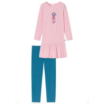 Mädchen Schlafanzug lang, gepunktet, bedruckt "Lillifee", Softbund, 100% Baumwolle, rosa - 177801, Größe 116 116 | 503 rosa | 