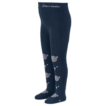 Jungen Kinder Baby Strumpfhose mit Baumwolle und leichtem Bund, Bärenkopf, dunkelblau - 8702201-marin 