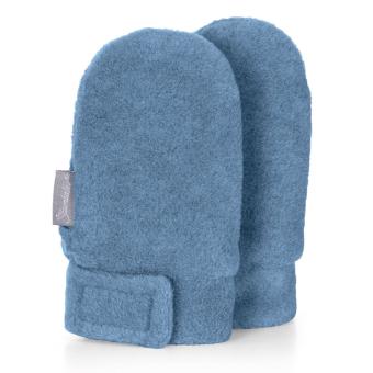 Baby Jungen Fäustlinge Handschuhe Fleece mit Klettverschluss ohne Finger, mittelblau - 4301400 