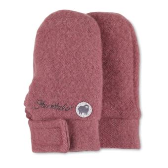 Baby Mädchen Handschuhe Fäustel mit Klettverschluss, Winterhandschuhe, ohne Daumen, gefüttert, 100% Wolle, einfarbig, rosa - 4302101-rosa 