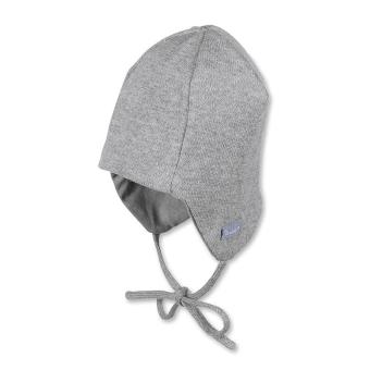 Sterntaler Baby Jungenmütze Erstlingsmütze zum Binden mit Ohrenschutz und Fütterung, grau - 1701715-silbe 