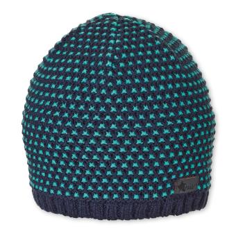 Jungen Strickmütze mit Sternen und Microfleece-Einsatz, marineblau - 4721900 