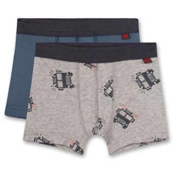 Sanetta Hipshorts (Doppelpack) Junge, grau + blau - 335837 