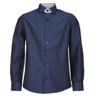 Jungen festliches Hemd slim, langarm, dunkelblau - 5549200 