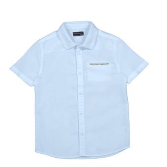 Mayoral Jungen Kurzarm-Hemd mit Struktur, hellblau - 6111 
