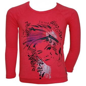 Mädchen Langarmshirt, lachs 