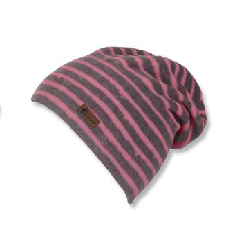 Mädchen Mütze Slouch Beanie Micro-Fleece gestreift von Sterntaler, brombeer- 4521707 