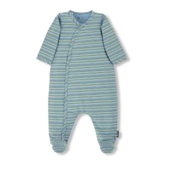 Jungen Baby Strampler Einteiler Langarmshirt "Streifen", hellblau -2812111 