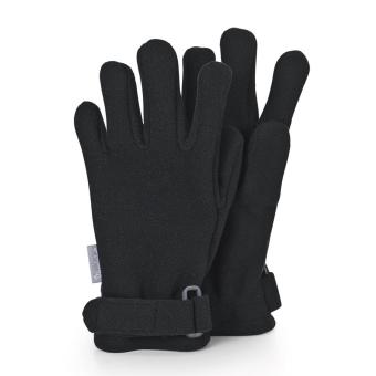 Jungen Handschuhe wasserabweisend Fingerhandschuhe Fleece mit Klettverschluss einfarbig, schwarz - 4321913 