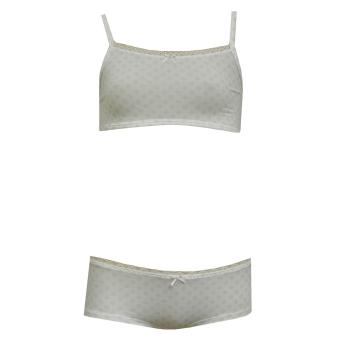 Unterwäscheset Mädchen kurzarm Panty und Bustier, natur - 344749/ 344746 