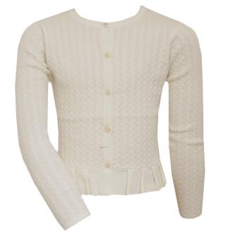 Sweatjacke Mädchen Strickjacke, cremefarben 