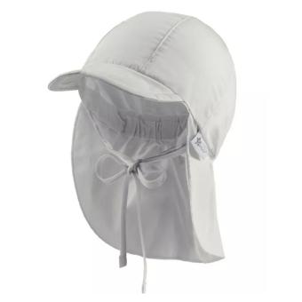 Sterntaler Schirmmütze mit Nackenschutz aus 100% Bio-Baumwolle, lichtgrau - 1511410 
