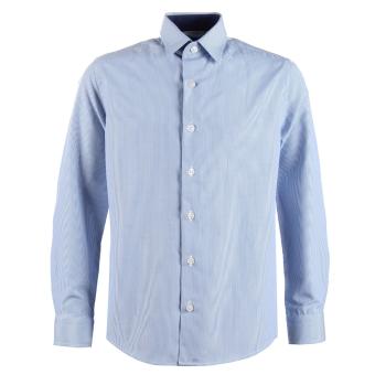 festliches Hemd langarm Slim-Fit Jungen, blau gestreift - 5546800 182 | blau | 