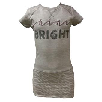 Mädchen kurzarm Kleid, grau 