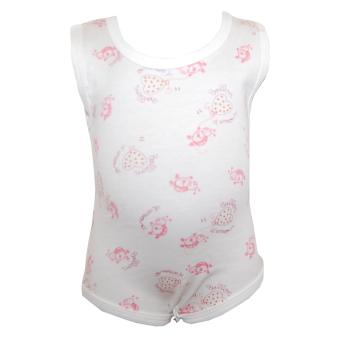 Body Baby Mädchen Ärmellos Marienkäfer, weiß-rosa 