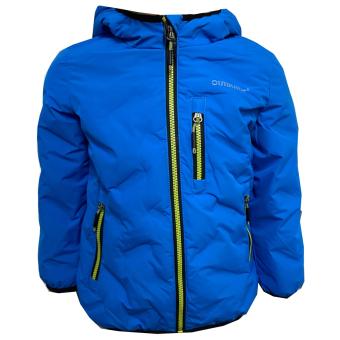 Jungen Winterjacke mit Kapuze und 3 Taschen, innen grün, 100% Polyester, gefüttert, wattiert, einfarbig, blau - 3954102 
