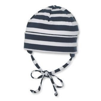 Baby Jungen Beanie Erstlingsmütze Sommermütze mit Streifen gemustert, marine - 1501700 