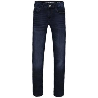 Jungen Jeanshose Jeans mit 5 Taschen, Reißverschluss, Knopfverschluss, verstellbarer Taillenbund, Tapered Fit, "Lazlo - Dark Used",  dunkelblau  - 350 col.7021_Lazlo 