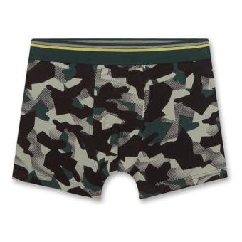 Sanetta Jungen Hipshorts im Camouflage-Alloverprint mit Webbund, grün - 348027 