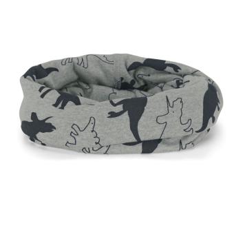 Kinder Baby Jungen Allrounder Loop Halstuch Schal gemustert "Dinosaurier"-Alloverprint, silber - 4522152 