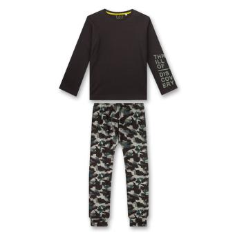 Sanetta Jungen-Schlafanzug mit Ärmel-Print und Schlafhose Allover-Camouflage-Style aus 100 % Baumwolle - 245506 