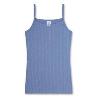Sanetta Mädchen-Unterhemd aus Bio-Baumwolle mit Allover-Druck "Dots", blau - 347729 