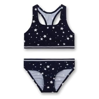 Mädchen Teens Bikini, UV-Schutz 50+, dunkelblau "Sterne" - 440452 