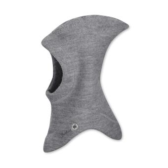 Jungen Schalmütze Zipfelmütze Wintermütze, 100% Wolle, einfarbig, grau - 4512135-silbe 