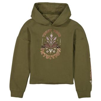 Garcia Mädchen Sweatshirt mit Kapuze und Print, grün - U22461 