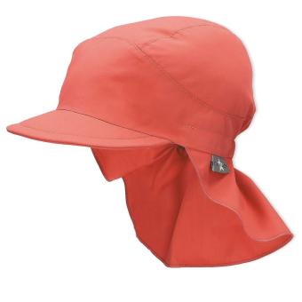 Schirmmütze Schildmütze Mütze, Nackenschutz, einfarbig, aus UV-Popeline Bio, rosa - 1531430-rosa 