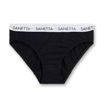 Mädchen Unterwäsche Unterhose schwarz, weiß, sanetta Slip - 346186, Größe 152 152 | super blac | 