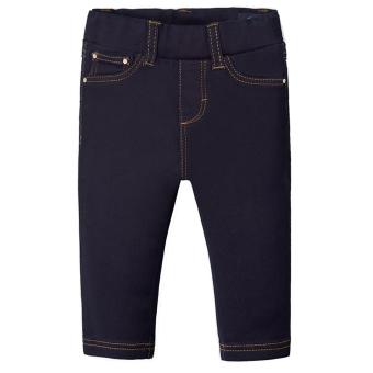 Mädchen Baby lange Hose Jeanshose Jegging verstellbar basic Herzchen, jeansblau-dunkelblau - 576 