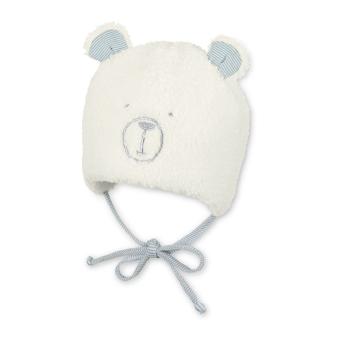 Baby Mädchen Jungen Mütze gefüttert Wintermütze zum Binden mit Öhrchen "Teddy", beige - 4501980 