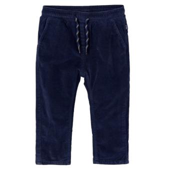 Baby Jungen Kord-Hose lang, mit Bindebänder, elastischer Bund, Taschen, gefüttert, einfarbig, dunkelblau - 2.532 