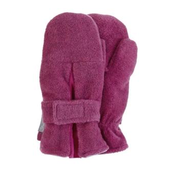 Mädchen Fäustlinge Handschuhe Fleece mit Klettverschluss "Falte", magenta mel. - 4301430 