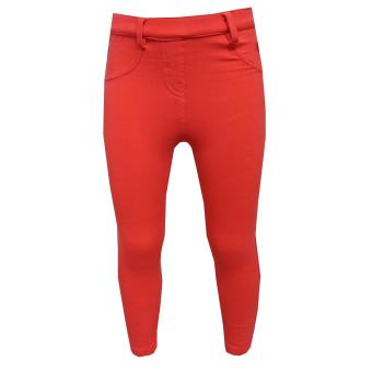 Legging für Mädchen einfarbig, lachs 