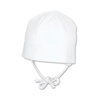 Sterntaler Baby Jungenmütze Erstlingsmütze zum Binden mit Ohrenschutz und Innenfutter UV-Schutz 50+, weiß - 1501401-weiss 